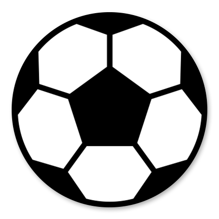 Voetbal zwart/wit